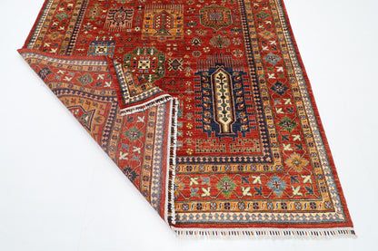 198 x 304 cm | Oriental Waziri Area Rug Afghan Hand Knotted Veg Dye Wool carpet
