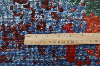 199 x 298 cm | Oriental Abstract Area Rug Afghan Hand Knotted Veg Dye Wool carpet