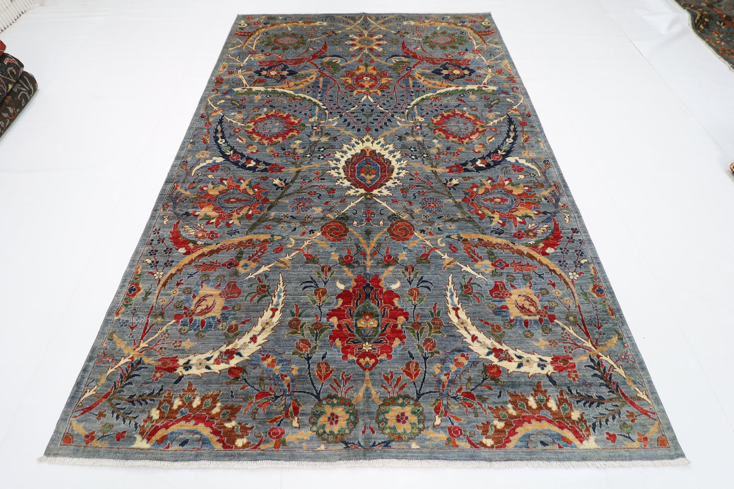 200 x 300 cm | Oriental Bidjar Gray Area Rug Afghan Hand Knotted Veg Dye Wool carpet