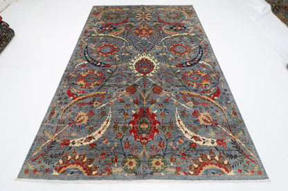 200 x 300 cm | Oriental Bidjar Gray Area Rug Afghan Hand Knotted Veg Dye Wool carpet