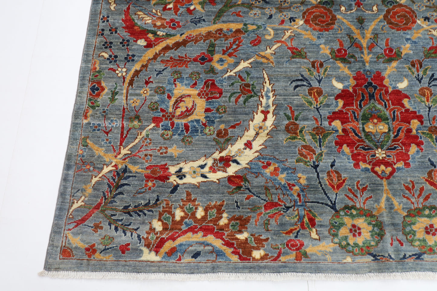 200 x 300 cm | Oriental Bidjar Gray Area Rug Afghan Hand Knotted Veg Dye Wool carpet