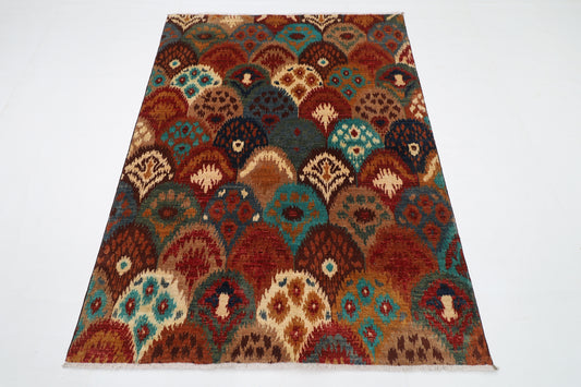 135 x 182 cm |  suzani Tribal Area Rug Afghan Hand Knotted veg Dye Wool carpet