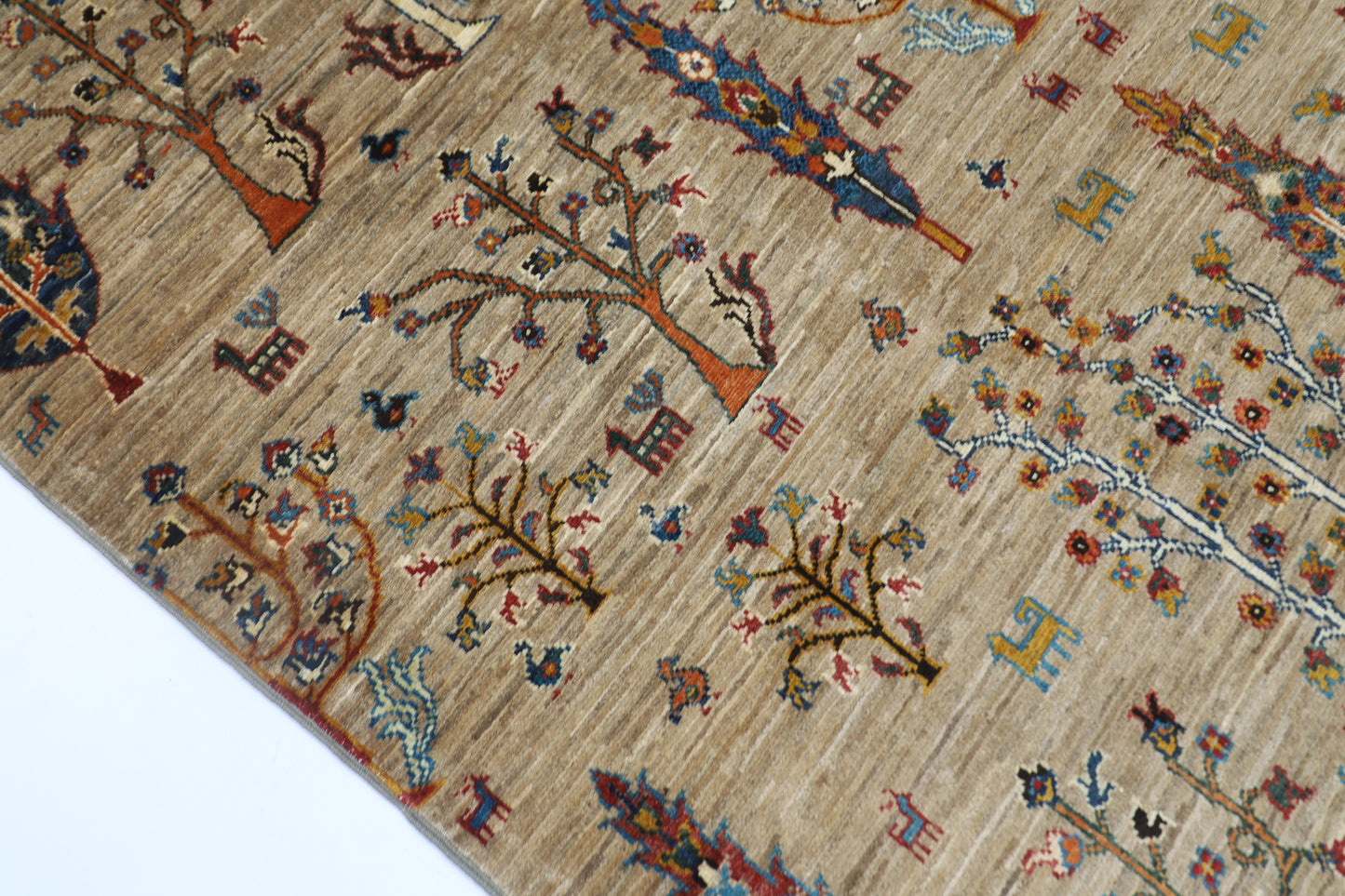 151 x 200 cm | Oriental Tree of life Area Rug Afghan Hand Knotted Veg Dye Wool carpet