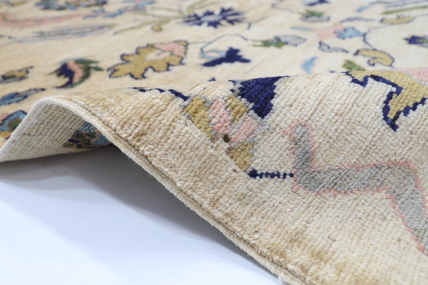 201 x 294 cm | Oriental Suzani Beige Area Rug Afghan Hand Knotted Veg Dye Wool carpet