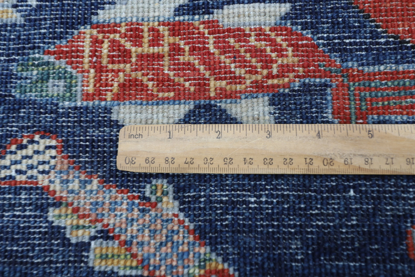 198 x 296 cm | Oriental Fish blue Area Rug Afghan Hand Knotted Veg Dye Wool carpet