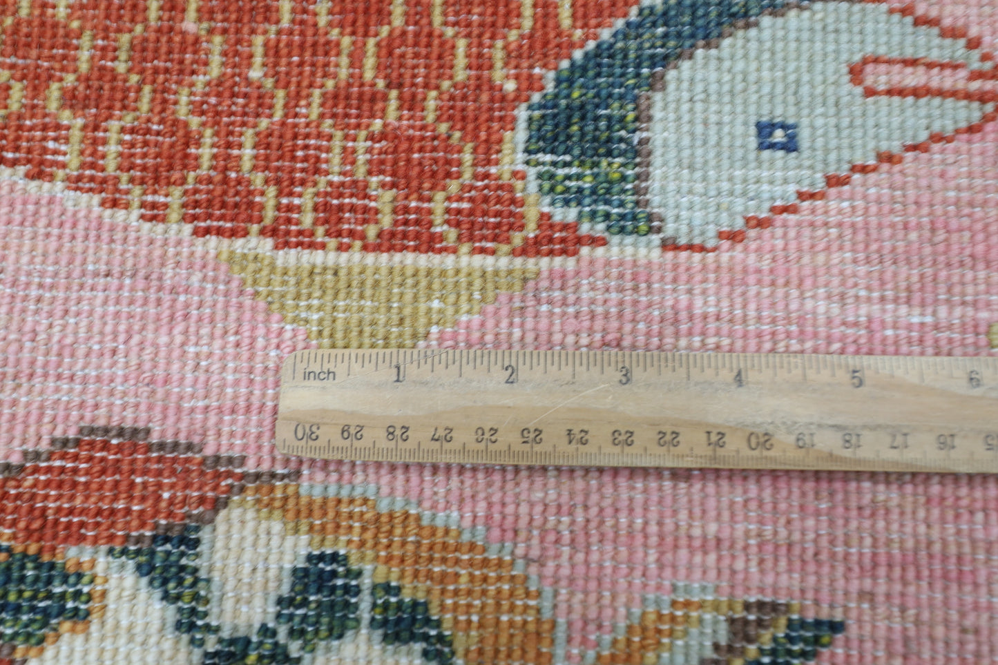 176 x 240 cm | Oriental Fish Pink Area Rug Afghan Hand Knotted Veg Dye Wool carpet