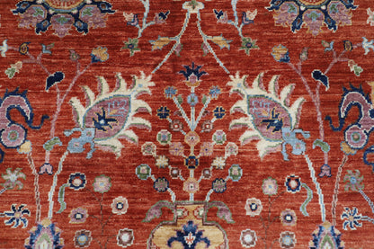 166 x 242 cm | Oriental Sultani Orange Area Rug Afghan Hand Knotted Veg Dye Wool carpet