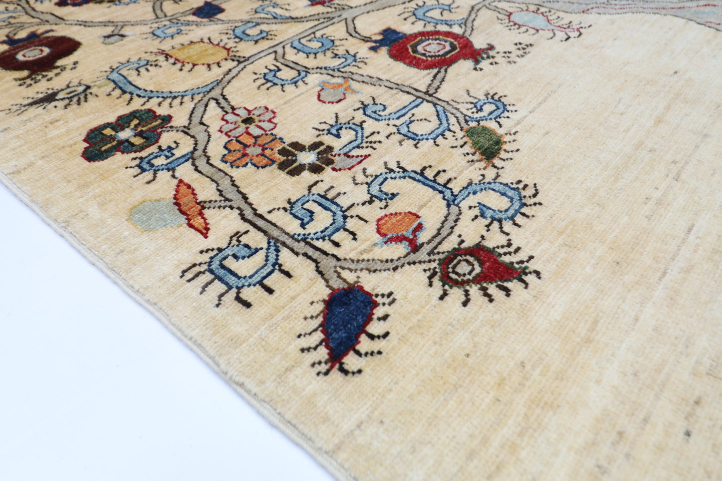 177 x 240 cm | Oriental Tree of life Area Rug Afghan Hand Knotted Veg Dye Wool carpet