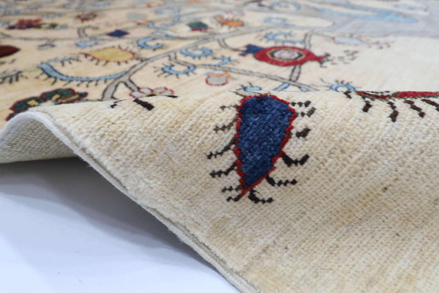 177 x 240 cm | Oriental Tree of life Area Rug Afghan Hand Knotted Veg Dye Wool carpet