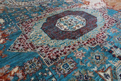 166 x 239 cm | Oriental Abstract Mamluk Area Rug Afghan Hand Knotted Veg Dye Wool carpet