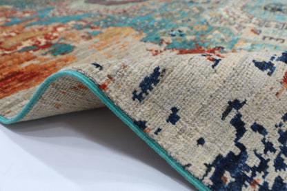 166 x 239 cm | Oriental Abstract Mamluk Area Rug Afghan Hand Knotted Veg Dye Wool carpet