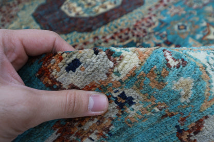 166 x 239 cm | Oriental Abstract Mamluk Area Rug Afghan Hand Knotted Veg Dye Wool carpet