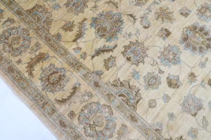 151 x 204 cm | Oriental Beige Area Rug Afghan Hand Knotted Veg Dye Wool carpet