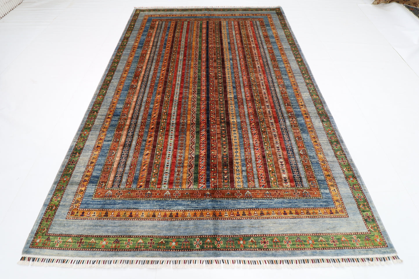 199 x 298 cm | Oriental Turkish Shall Area Rug Afghan Hand Knotted Veg Dye Wool carpet