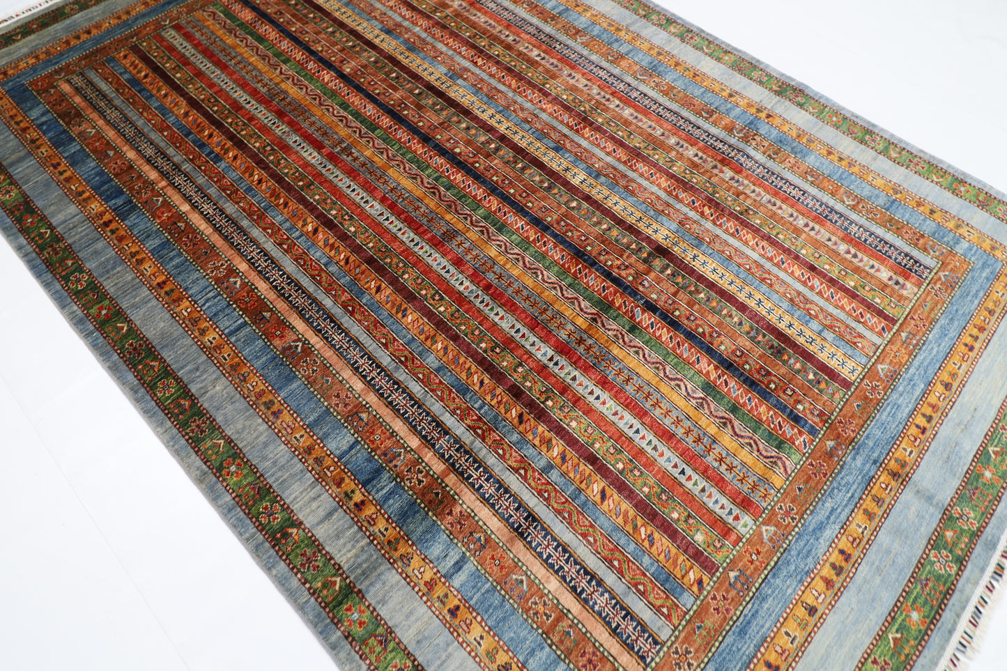 199 x 298 cm | Oriental Turkish Shall Area Rug Afghan Hand Knotted Veg Dye Wool carpet