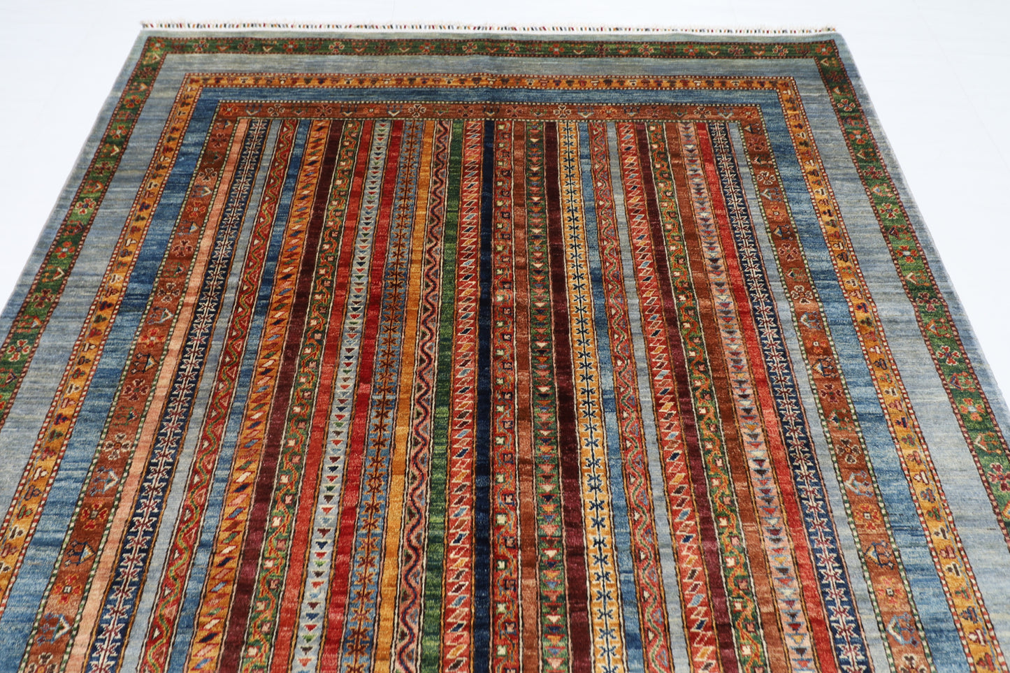 199 x 298 cm | Oriental Turkish Shall Area Rug Afghan Hand Knotted Veg Dye Wool carpet