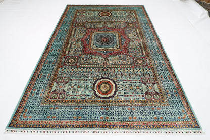 201 x 296 cm | Oriental Mamluk Area Rug Afghan Hand Knotted Veg Dye Wool carpet