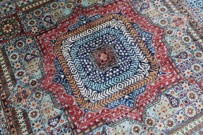 201 x 296 cm | Oriental Mamluk Area Rug Afghan Hand Knotted Veg Dye Wool carpet