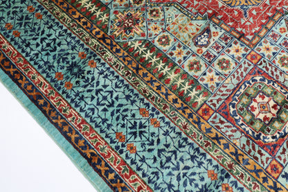 201 x 296 cm | Oriental Mamluk Area Rug Afghan Hand Knotted Veg Dye Wool carpet