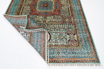 201 x 296 cm | Oriental Mamluk Area Rug Afghan Hand Knotted Veg Dye Wool carpet