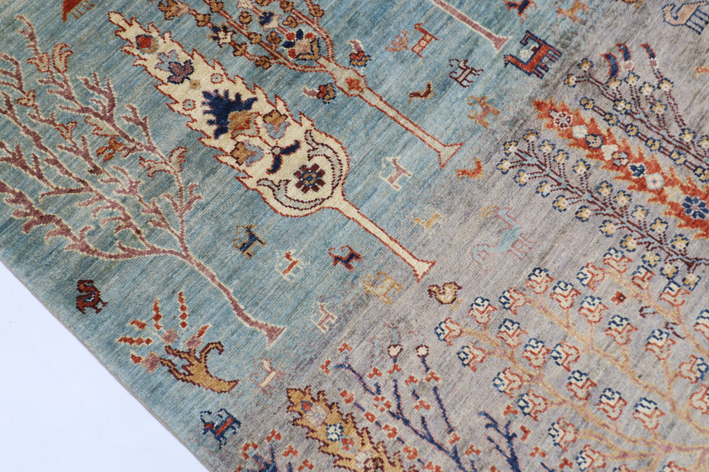 154 x 195 cm |  tree of life Tribal Area Rug Afghan Hand Knotted veg Dye Wool carpet