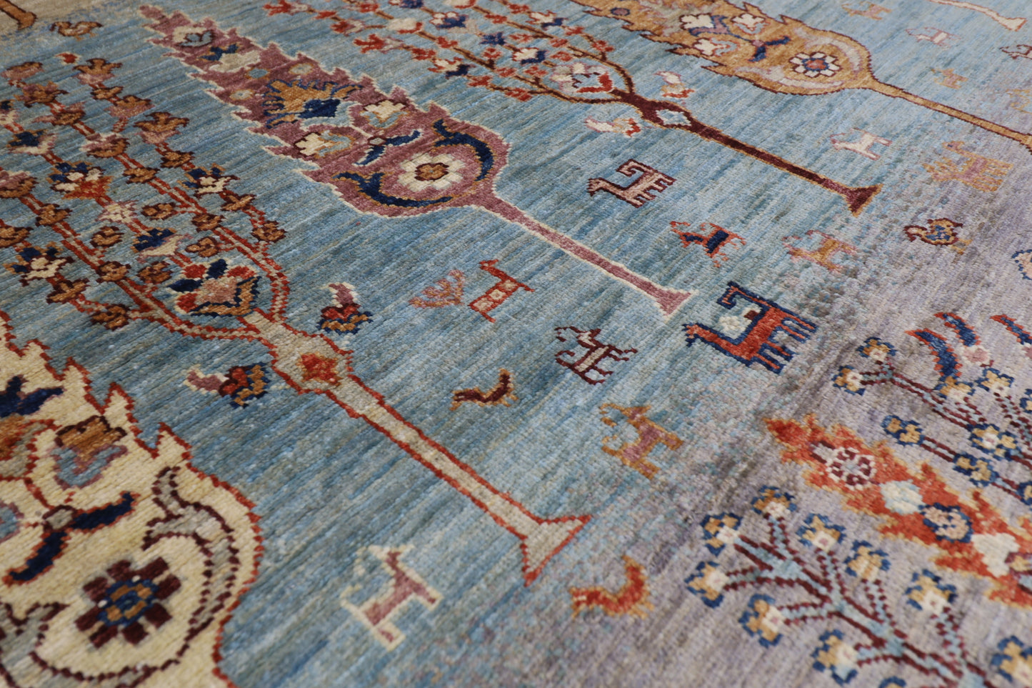 154 x 195 cm |  tree of life Tribal Area Rug Afghan Hand Knotted veg Dye Wool carpet
