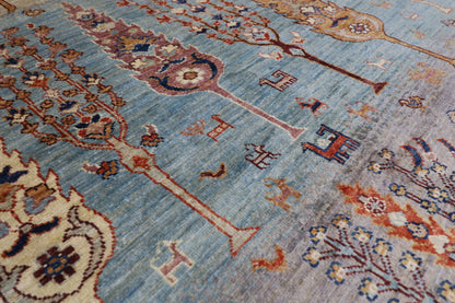 154 x 195 cm |  tree of life Tribal Area Rug Afghan Hand Knotted veg Dye Wool carpet