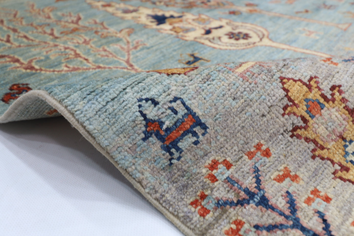 154 x 195 cm |  tree of life Tribal Area Rug Afghan Hand Knotted veg Dye Wool carpet