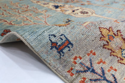 154 x 195 cm |  tree of life Tribal Area Rug Afghan Hand Knotted veg Dye Wool carpet