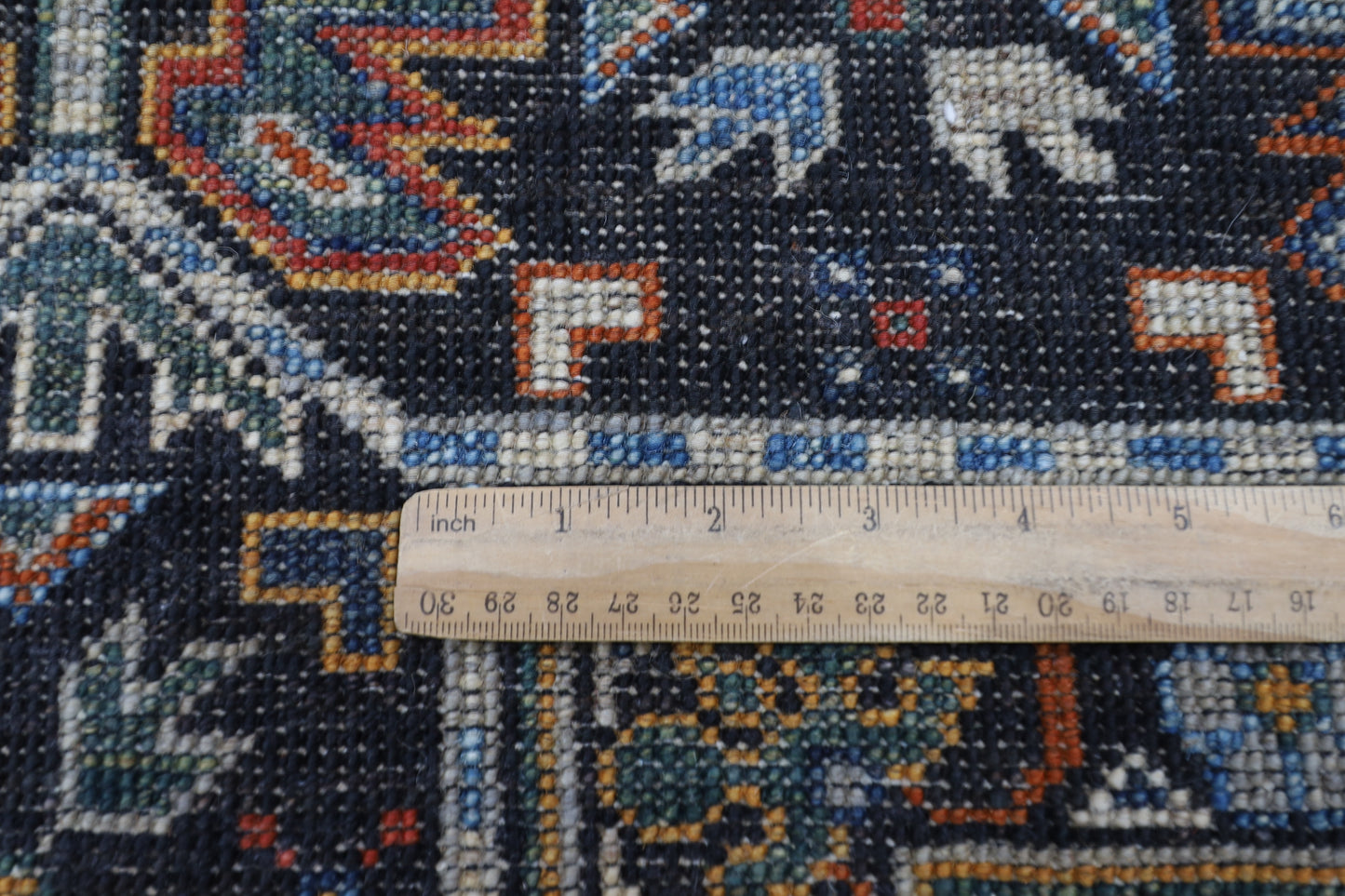 204 x 299 cm | Oriental Waziri Black Area Rug Afghan Hand Knotted Veg Dye Wool carpet