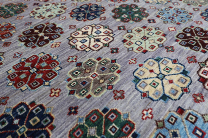 154 x 199 cm |  Floral Tribal Area Rug Afghan Hand Knotted veg Dye Wool carpet