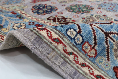 154 x 199 cm |  Floral Tribal Area Rug Afghan Hand Knotted veg Dye Wool carpet