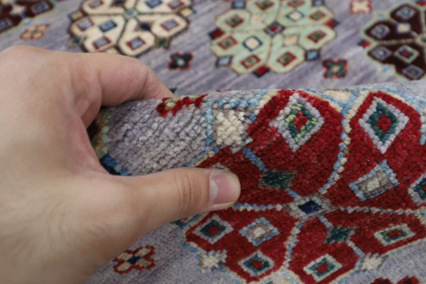 154 x 199 cm |  Floral Tribal Area Rug Afghan Hand Knotted veg Dye Wool carpet