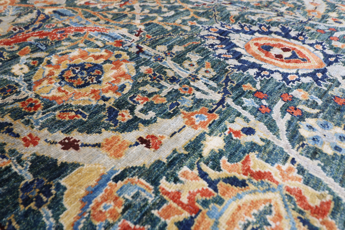144 x 200 cm | Oriental Bidjar Green Area Rug Afghan Hand Knotted Veg Dye Wool carpet