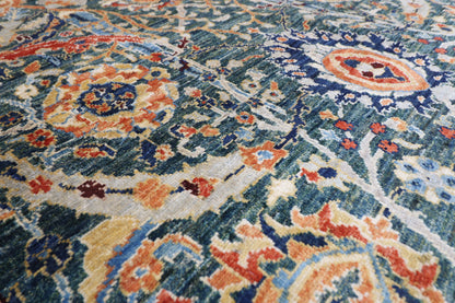 144 x 200 cm | Oriental Bidjar Green Area Rug Afghan Hand Knotted Veg Dye Wool carpet