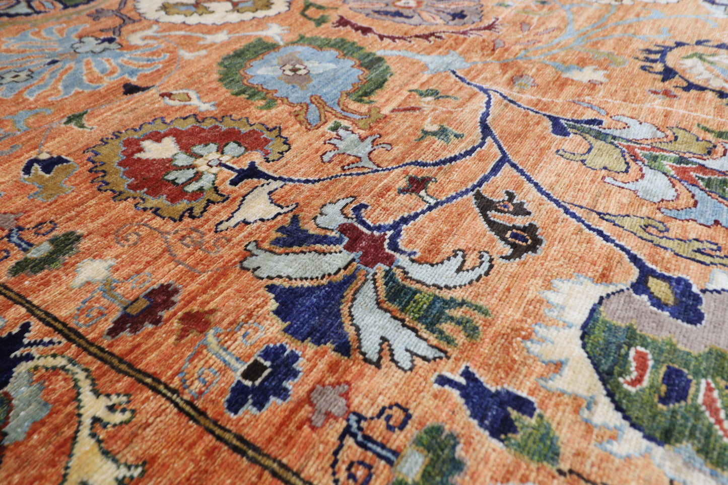 197 x 300 cm | Oriental Suzani Gold Area Rug Afghan Hand Knotted Veg Dye Wool carpet