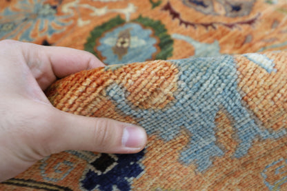 197 x 300 cm | Oriental Suzani Gold Area Rug Afghan Hand Knotted Veg Dye Wool carpet