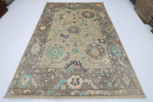 208 x 300 cm |  Oushak gray Tribal Area Rug Afghan Hand Knotted veg Dye Wool carpet