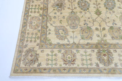 202 x 301 cm | Oriental Floral Area Rug Afghan Hand Knotted Veg Dye Wool carpet
