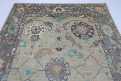 208 x 300 cm |  Oushak gray Tribal Area Rug Afghan Hand Knotted veg Dye Wool carpet