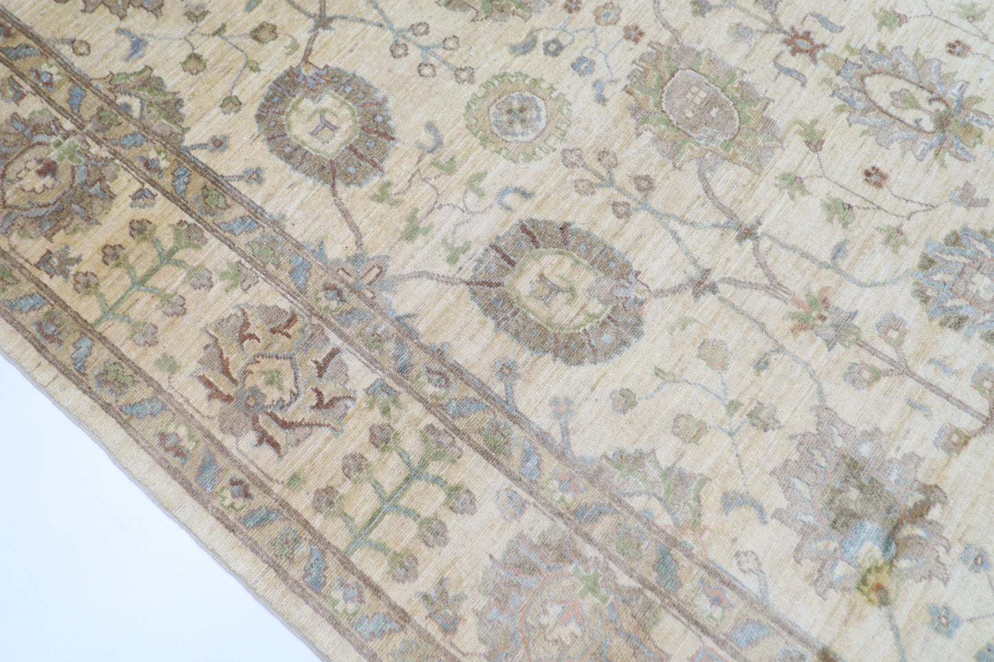 202 x 301 cm | Oriental Floral Area Rug Afghan Hand Knotted Veg Dye Wool carpet