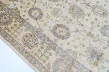 202 x 301 cm | Oriental Floral Area Rug Afghan Hand Knotted Veg Dye Wool carpet