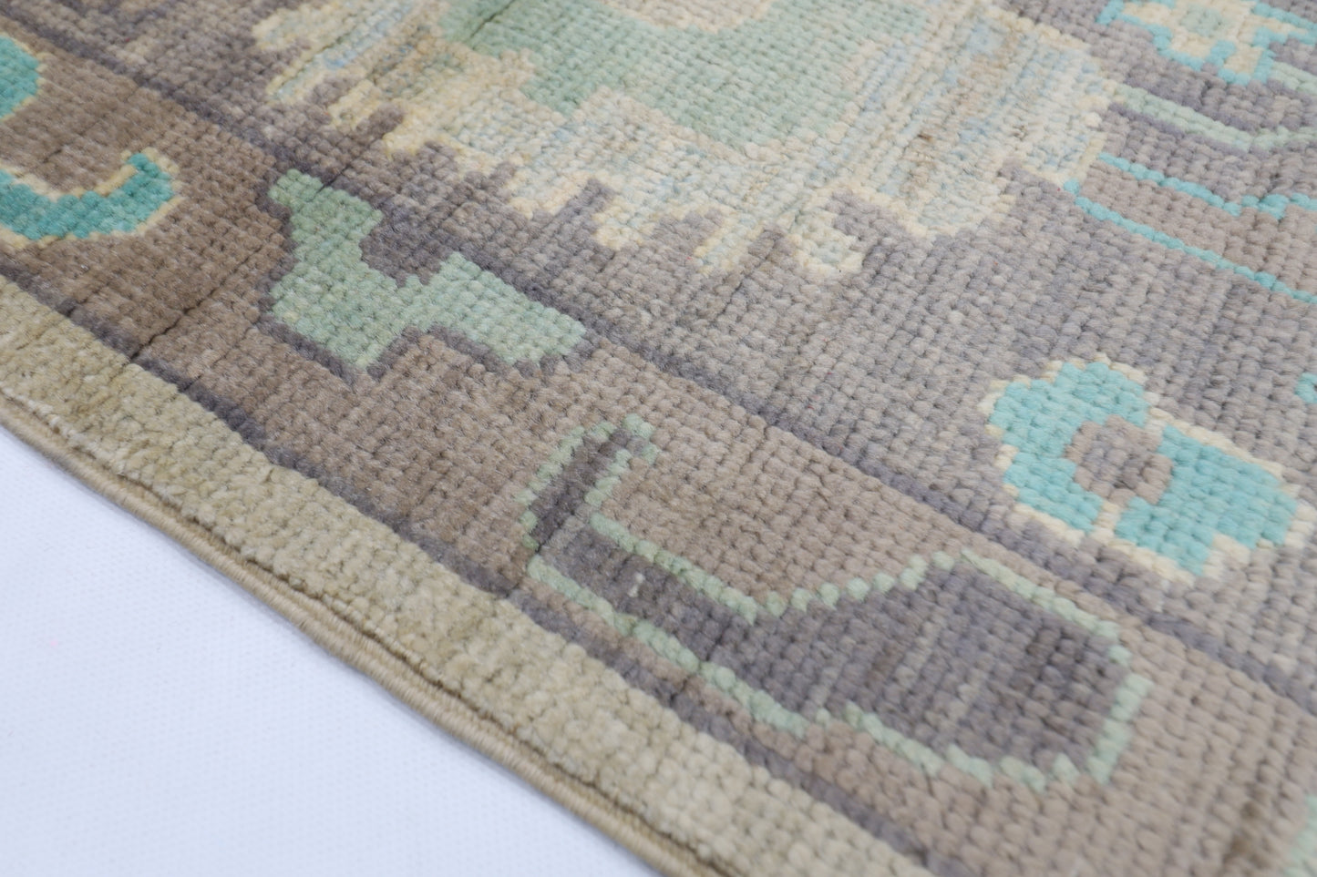 208 x 300 cm |  Oushak gray Tribal Area Rug Afghan Hand Knotted veg Dye Wool carpet