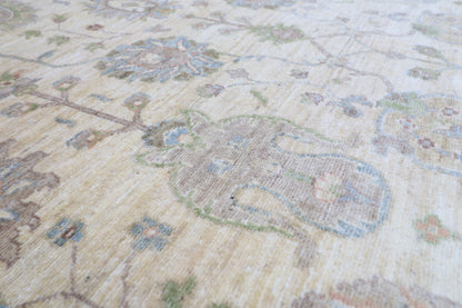 202 x 301 cm | Oriental Floral Area Rug Afghan Hand Knotted Veg Dye Wool carpet