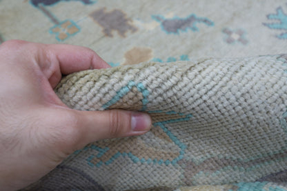 208 x 300 cm |  Oushak gray Tribal Area Rug Afghan Hand Knotted veg Dye Wool carpet