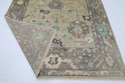 208 x 300 cm |  Oushak gray Tribal Area Rug Afghan Hand Knotted veg Dye Wool carpet