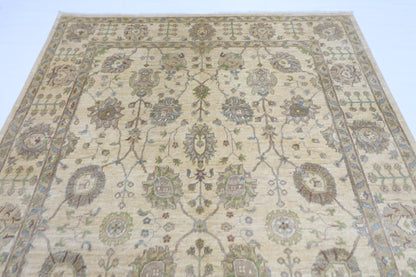 202 x 301 cm | Oriental Floral Area Rug Afghan Hand Knotted Veg Dye Wool carpet