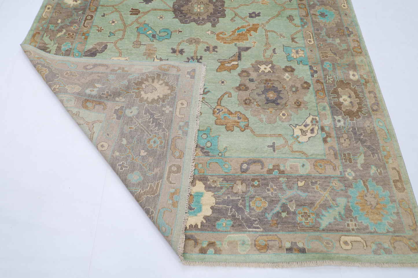 205 x 304 cm |  Oushak Tribal Area Rug Afghan Hand Knotted veg Dye Wool carpet