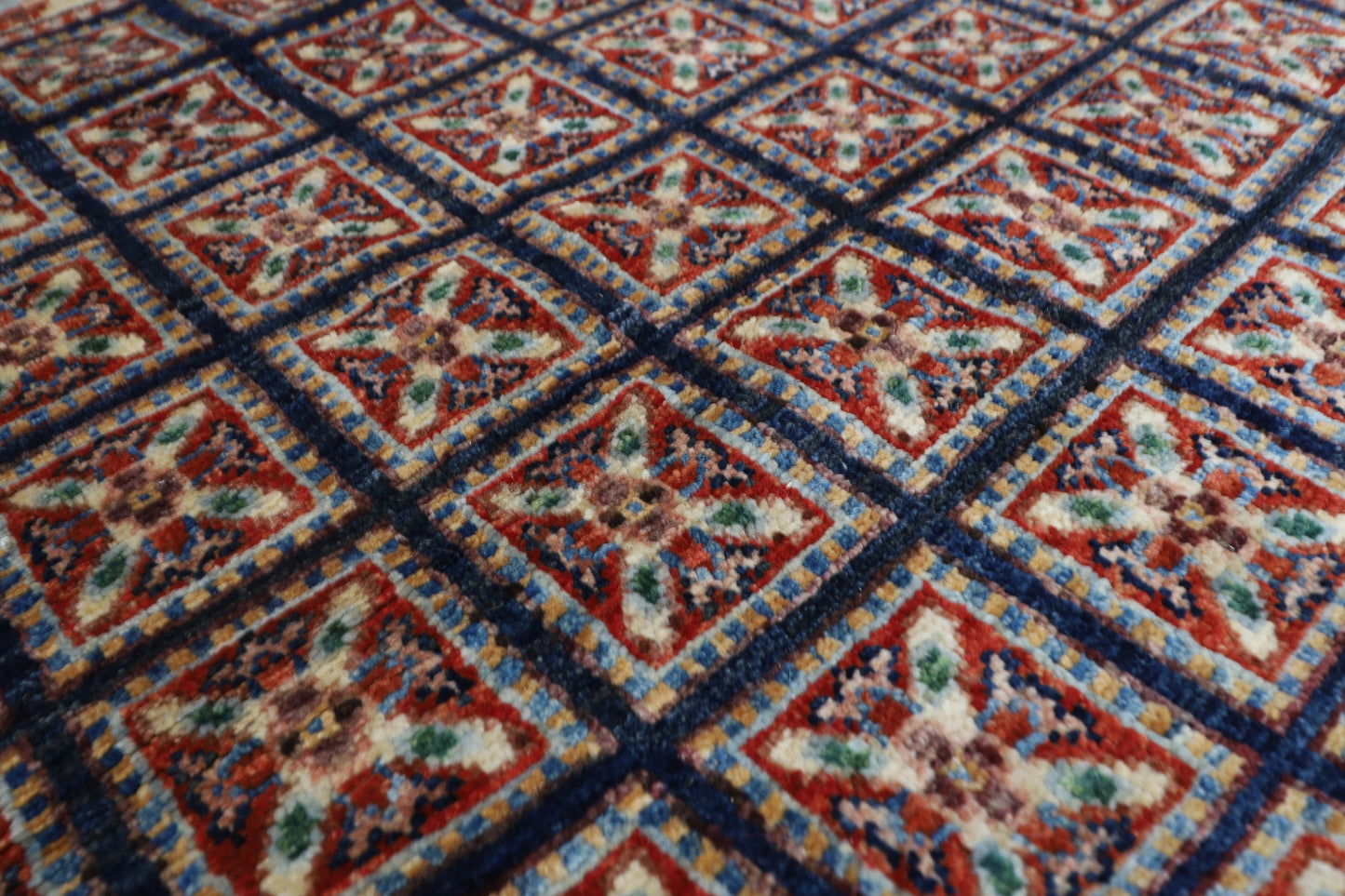 146 x 151 cm | Oriental Animal Square Rug Afghan Hand Knotted Veg Dye Wool carpet