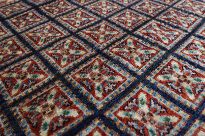 146 x 151 cm | Oriental Animal Square Rug Afghan Hand Knotted Veg Dye Wool carpet